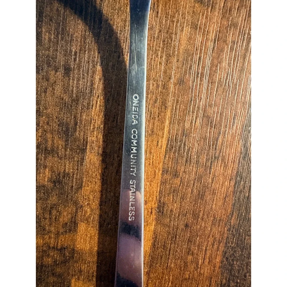 Oneida Community Stainless Affection Serving Set Ladle Pierced Spoon Meat Fork